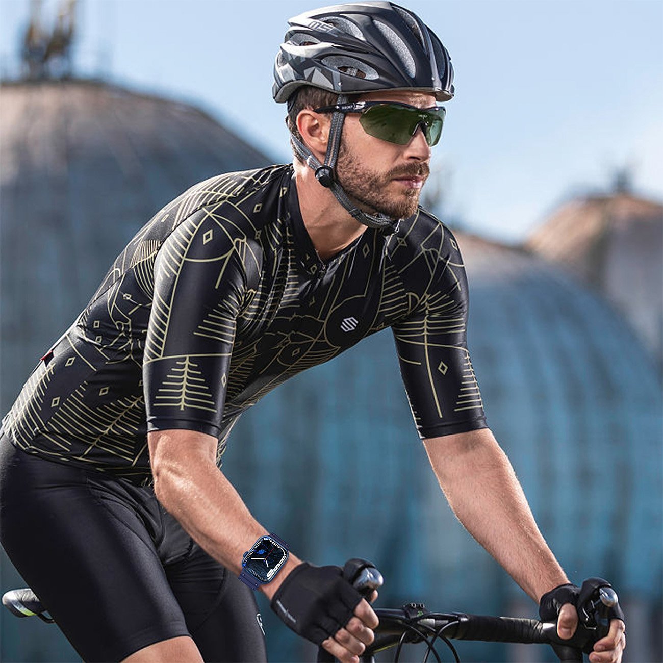 Rrip ore Hurtel Triple Protection për Apple Watch SE 8 7 6 5 4 3 2 1, 41 40 38mm, bezhë