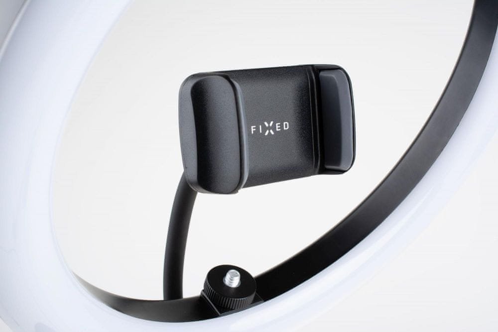 Tripod me dritë rrethore FIXED LEDRing, fije 1/4", i zi