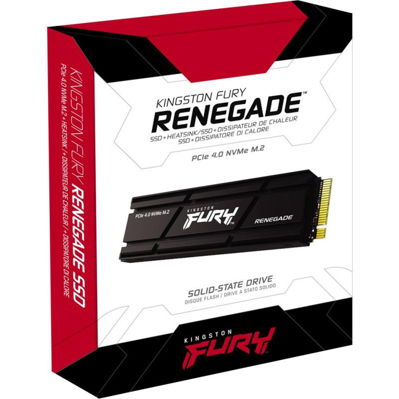 SSD i brendshëm Kingston Fury Renegade, 2TB, PCIe 4.0 NVMe M.2, me heat sink