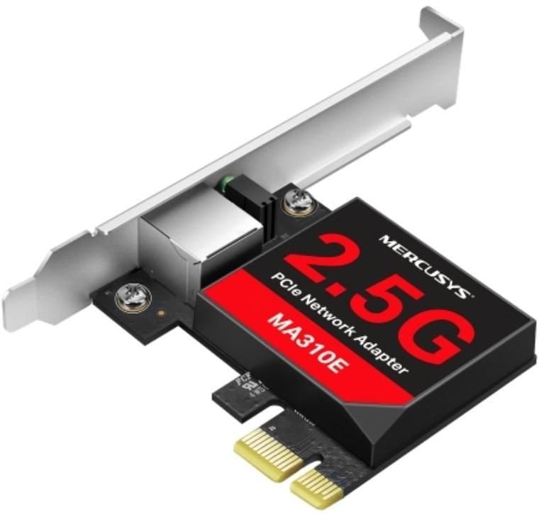 Kartë rrjeti Mercusys MA310E, PCIe, Gigabit, e zezë