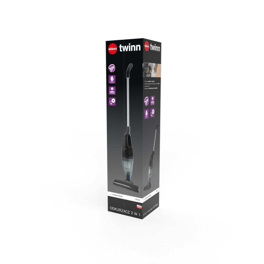 Fshesë elektrike 2in1 Eldom OC600 Twinn, 500W, 1.2L, e zezë