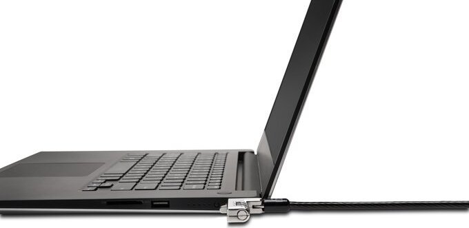 Bravë sigurie Kensington Slim Combination Lock, për slot standard, për laptopë ultra të hollë, e zezë