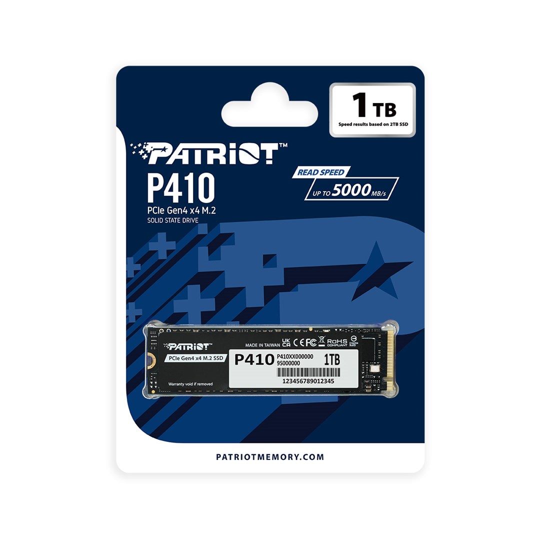 SSD Patriot P410 M.2 2280, 1TB, PCI Express 4.0 x4, 5000MB/s