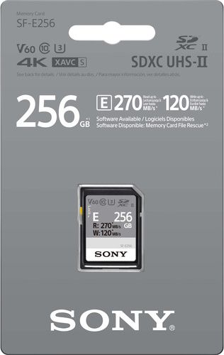 Kartë memorje Sony SF-E SDXC, 256GB, UHS-II U3 V30, e zezë