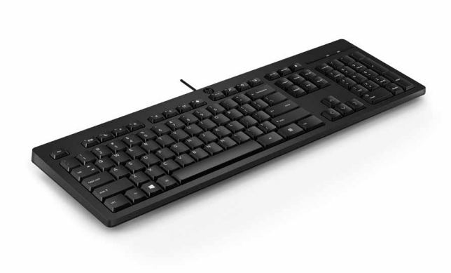Tastierë HP 125 Wired, me kabllo, layout Çeki Slovaki, e zezë