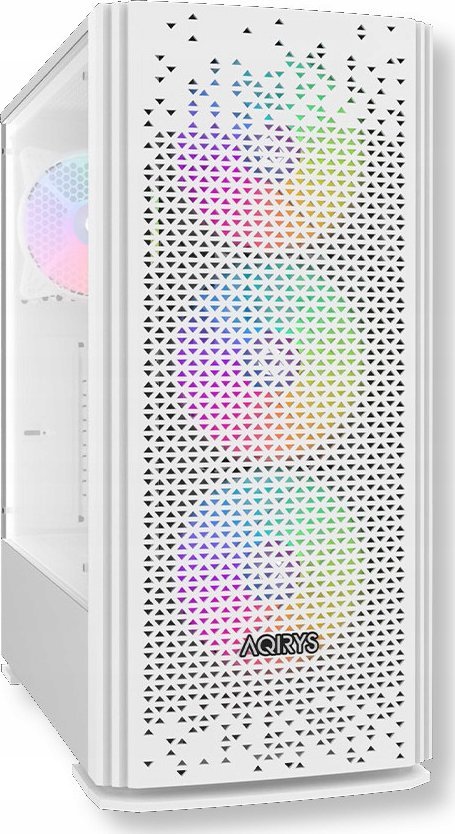 Kase kompjuteri Gacrux White, Midi Tower, xham i temperuar, RGB, e bardhë