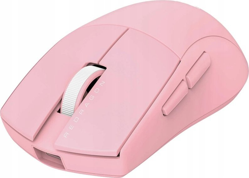 Maus gaming Redragon K1NG M916 PRO, wireless 2.4 GHz Bluetooth, 4K Hz, rozë