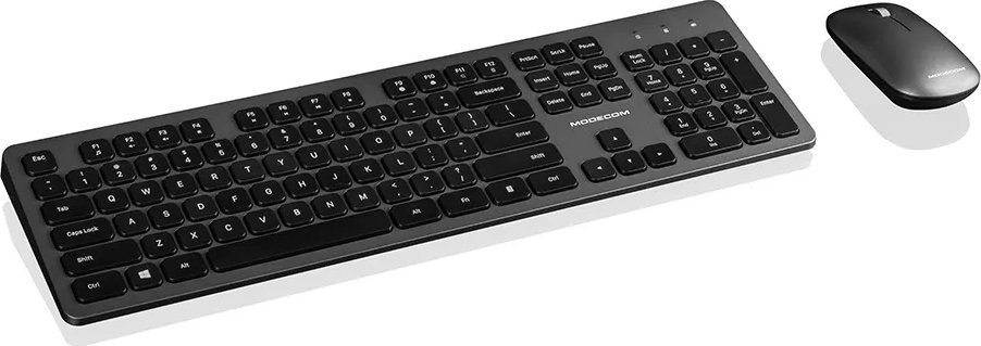 Set tastierë dhe mi MODECOM 5200C, wireless, me adaptor USB, i zi