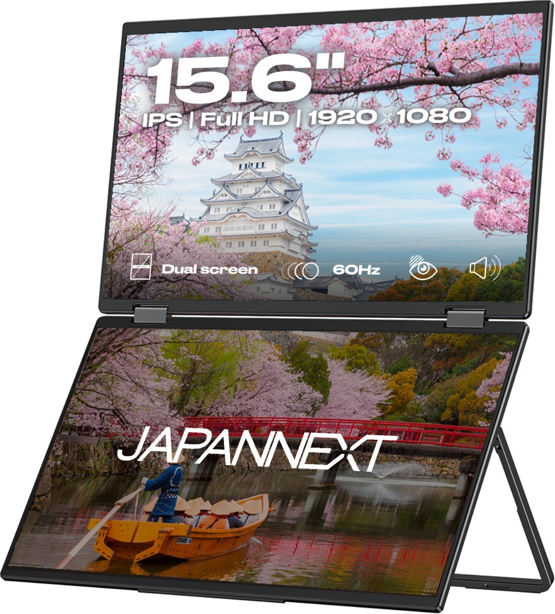 Monitor portativ JapanNext Dual, 15.6", FHD