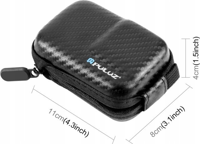 Kuti mbrojtëse e fortë Puluz PU946B për DJI Osmo Action 4 dhe Action 3, plastike, e zezë