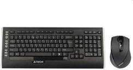 Set tastierë dhe maus A4Tech 9300F V-Track, wireless 2.4GHz, me numpad, i zi