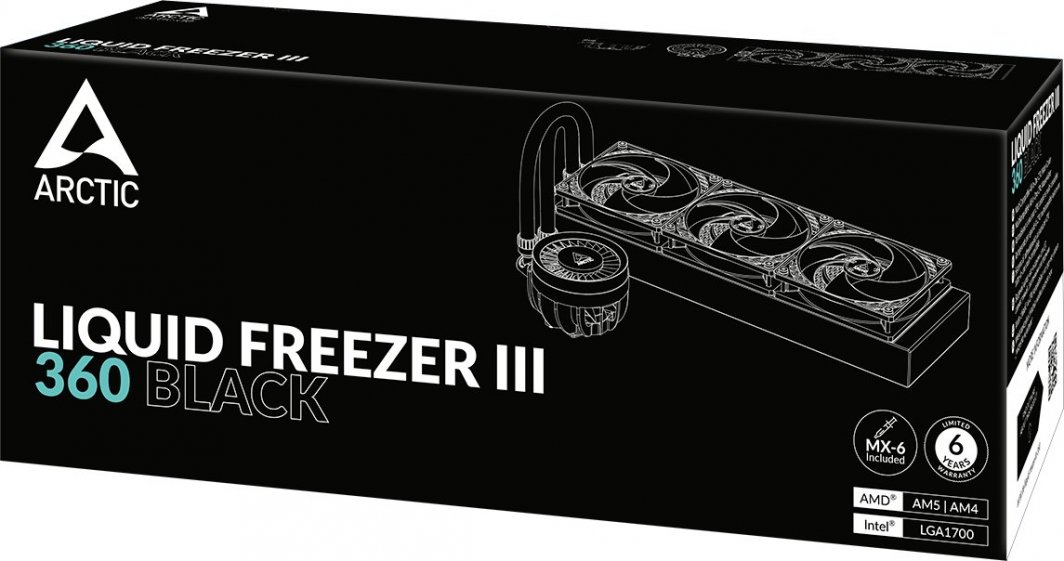 Ftohës Arctic Liquid Freezer III, me ujë, 360mm, i zi