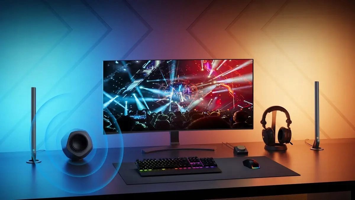 Shirita ndriçimi smart Govee Gaming Light Bars Studio, LED RGBIC, kontroll me aplikacion, shumëngjyrëshe