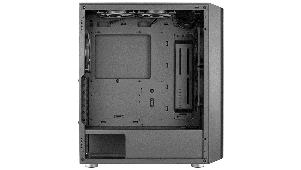 Kuti kompjuteri Aerocool Interstellar ARGB, Midi Tower, me xham të temperuar, e zezë