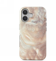 Mbulesë Burga Tough MagSafe për iPhone 16, beige rozë