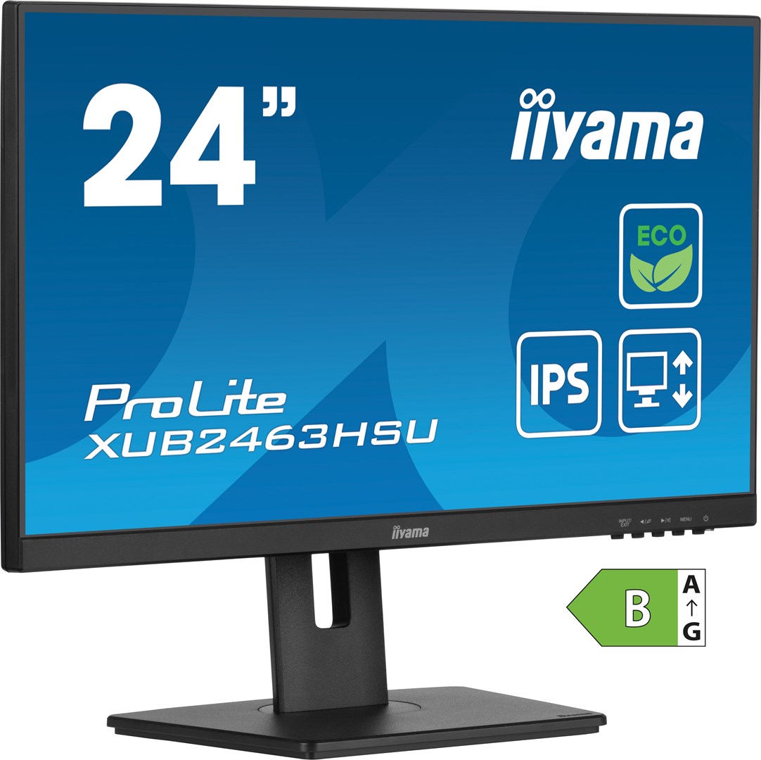 Монитор iiyama ProLite XUB2463HSU-B1, 24", 1920 x 1080, 100 Hz, i zi