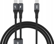 Kabllo Dudao L3F 2W1, 2 x USB-C, 100W, 1.2m, i zi