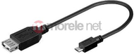 Adapter USB Goobay, Micro USB në USB A, 0.2m, i zi