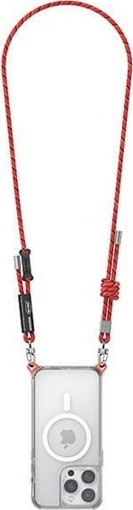 Rrip crossbody universal për telefon Skinarma Dyno Vermilion, i rregullueshëm, me karabiner metalik, e kuqe