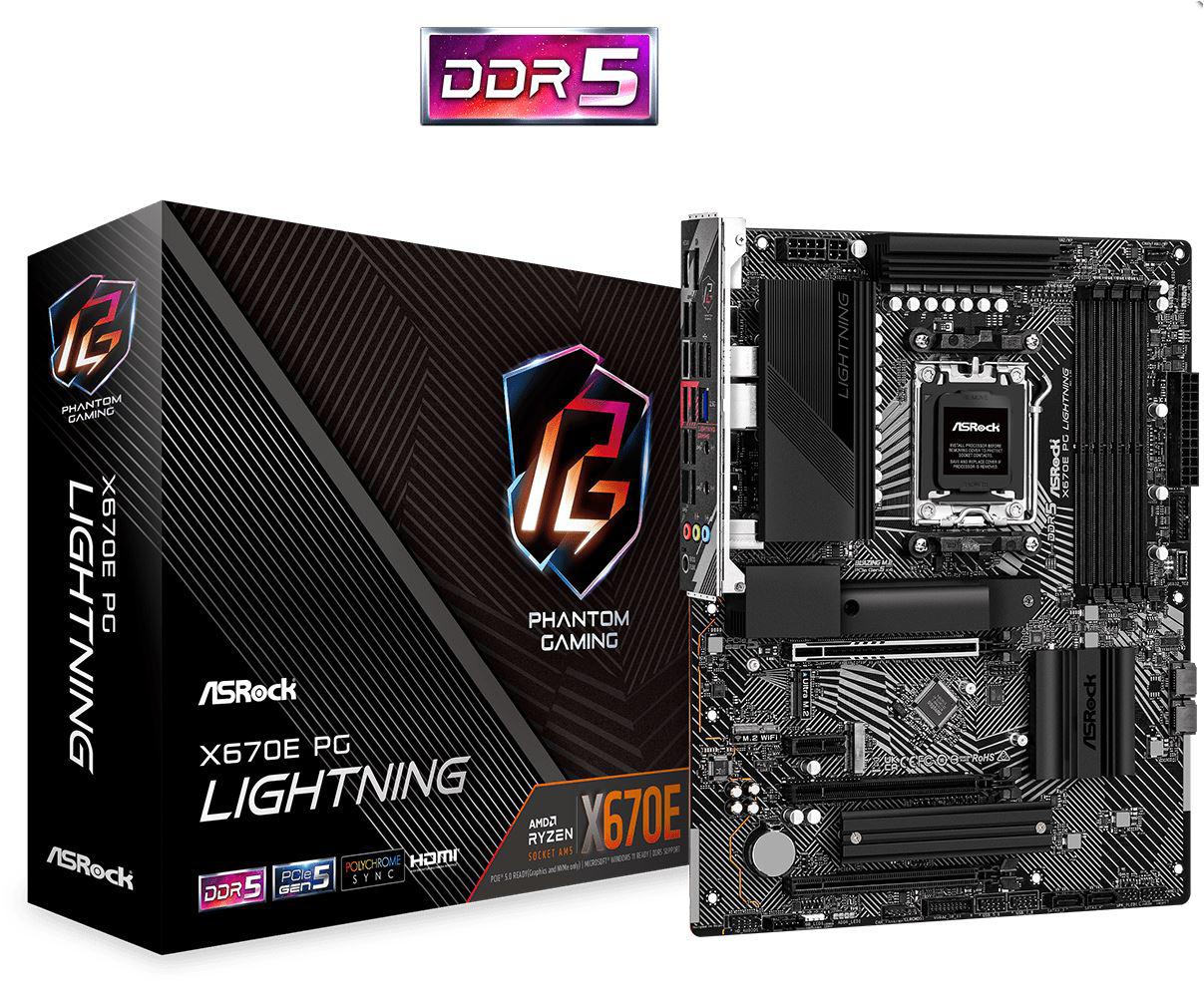 Pllakë amë ASRock X670E, socket AM5, DDR5