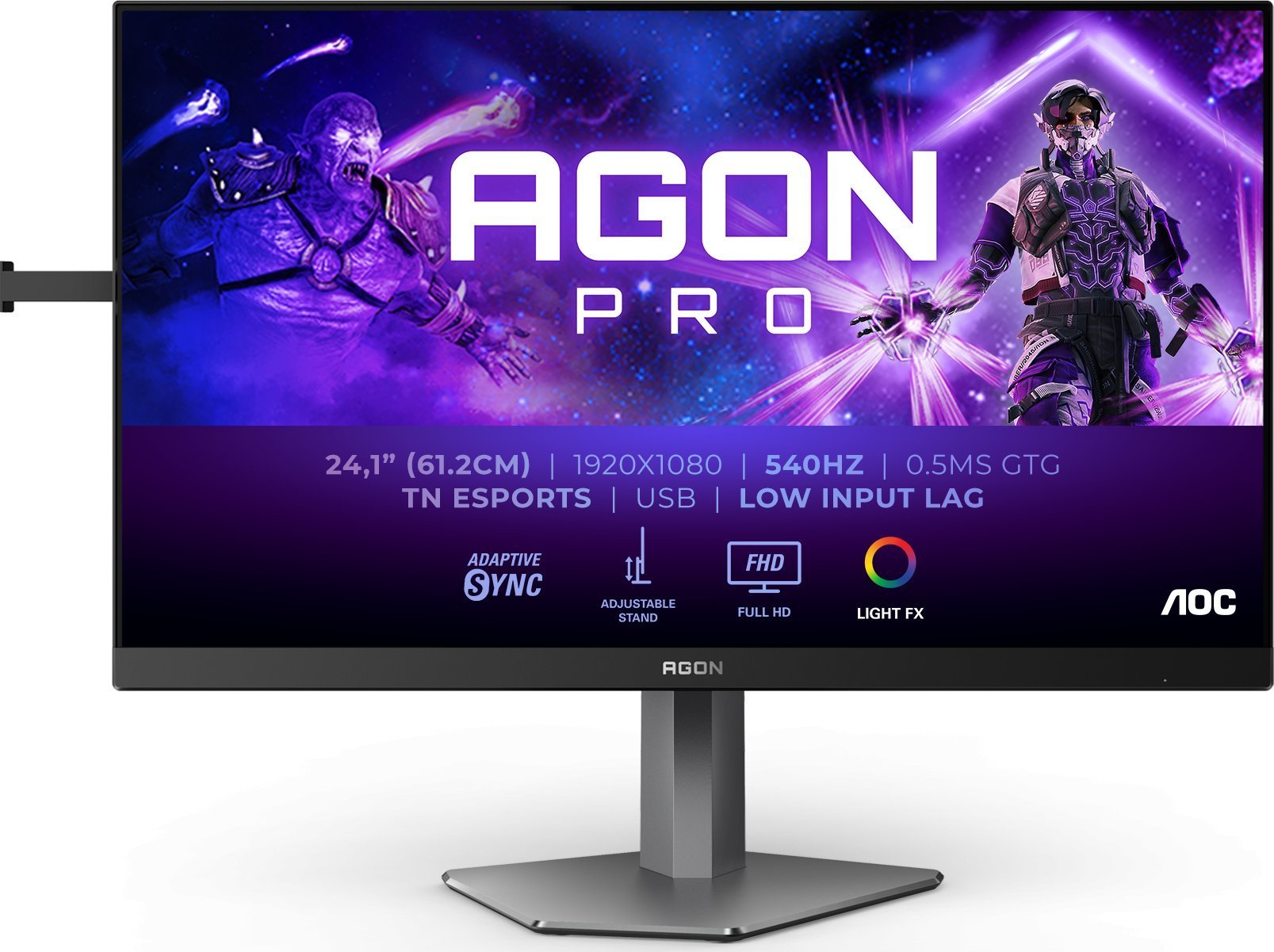 Monitor AOC Agon Pro AG246FK, 24.1", Full HD, 540 Hz, i zi