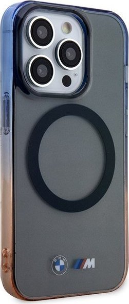 Husë BMW Gradient Bumper MagSafe për iPhone 14 Pro, mbrojtëse, gri