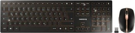 Set tastierë dhe maus CHERRY DW 9100 SLIM, wireless RF dhe Bluetooth, QWERTZ gjermanisht, i zi