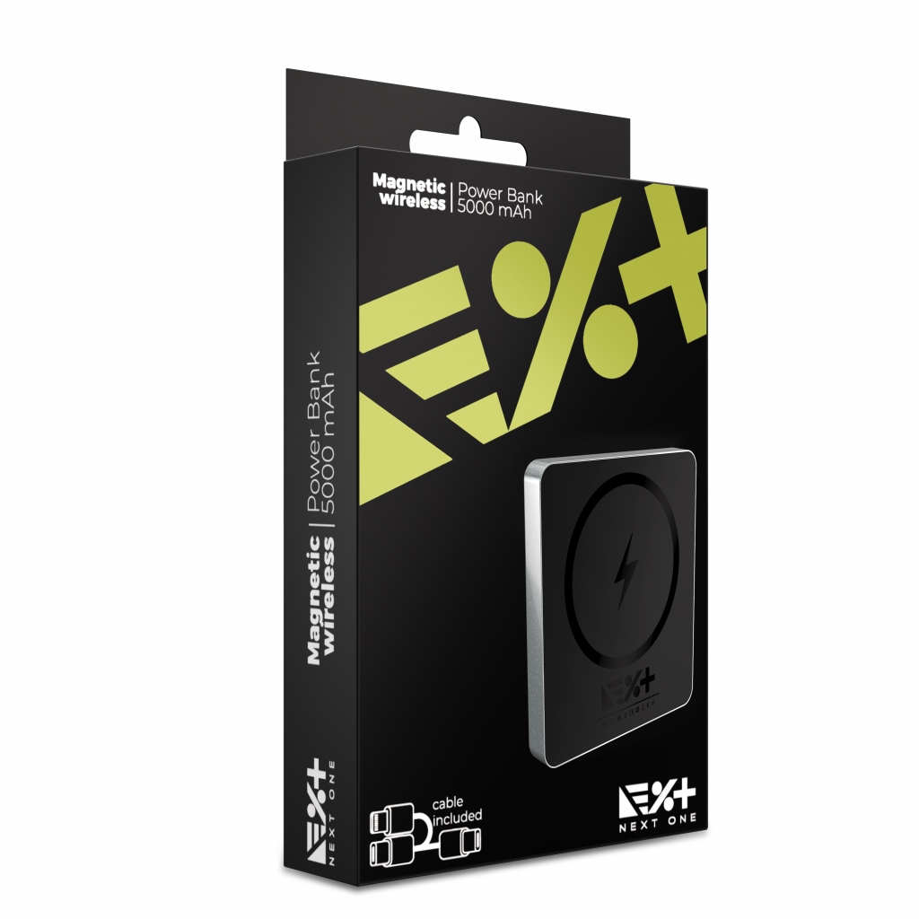 [OUTLET] Powerbank Next One Magnetic Wireles, 5000 mAH