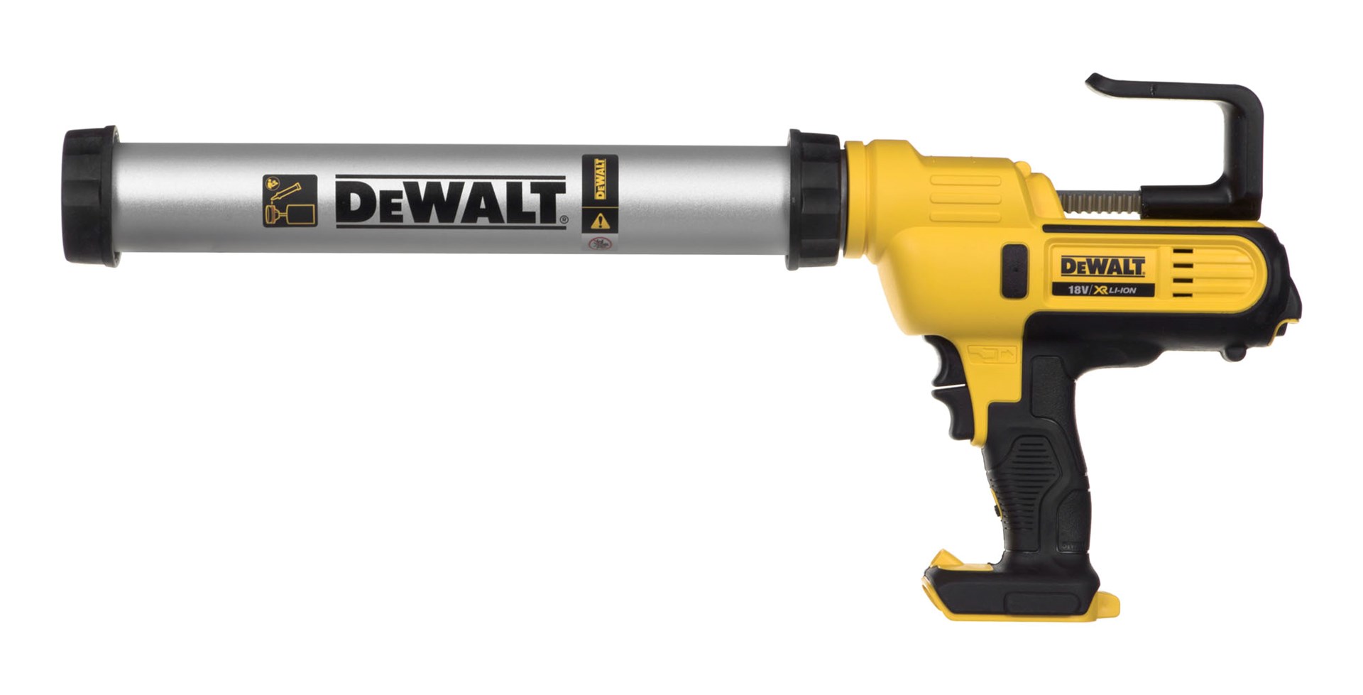 Pistoletë vulosëse Dewalt DCE580N, me bateri 18V, kapacitet 600 ml, e verdhë