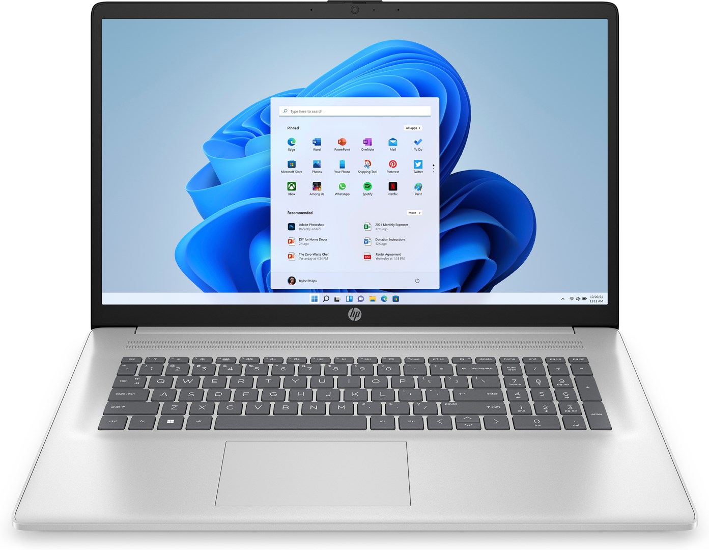 Laptop HP, 17.3", AMD Ryzen 5, 8 GB RAM, 512 GB SSD, i argjendtë