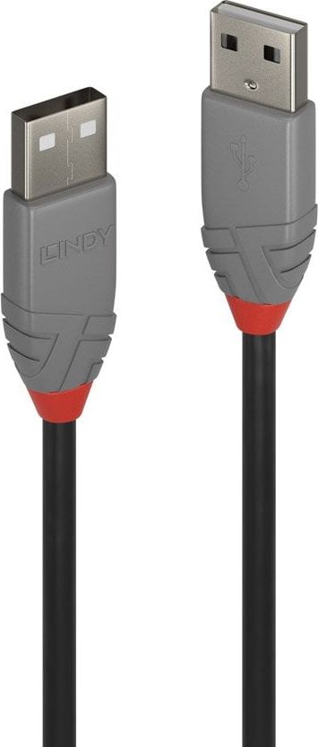 Kabllo USB Lindy 36694, USB A në USB A, 3 m, i zi
