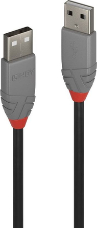 Kabllo USB Lindy 36694, USB A në USB A, 3 m, i zi