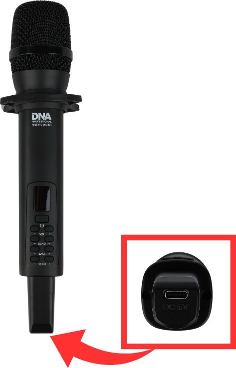 Set mikrofonësh pa tel profesional 2.4 GHz, kapsulë dinamike kardioide, lidhje USB C, i zi