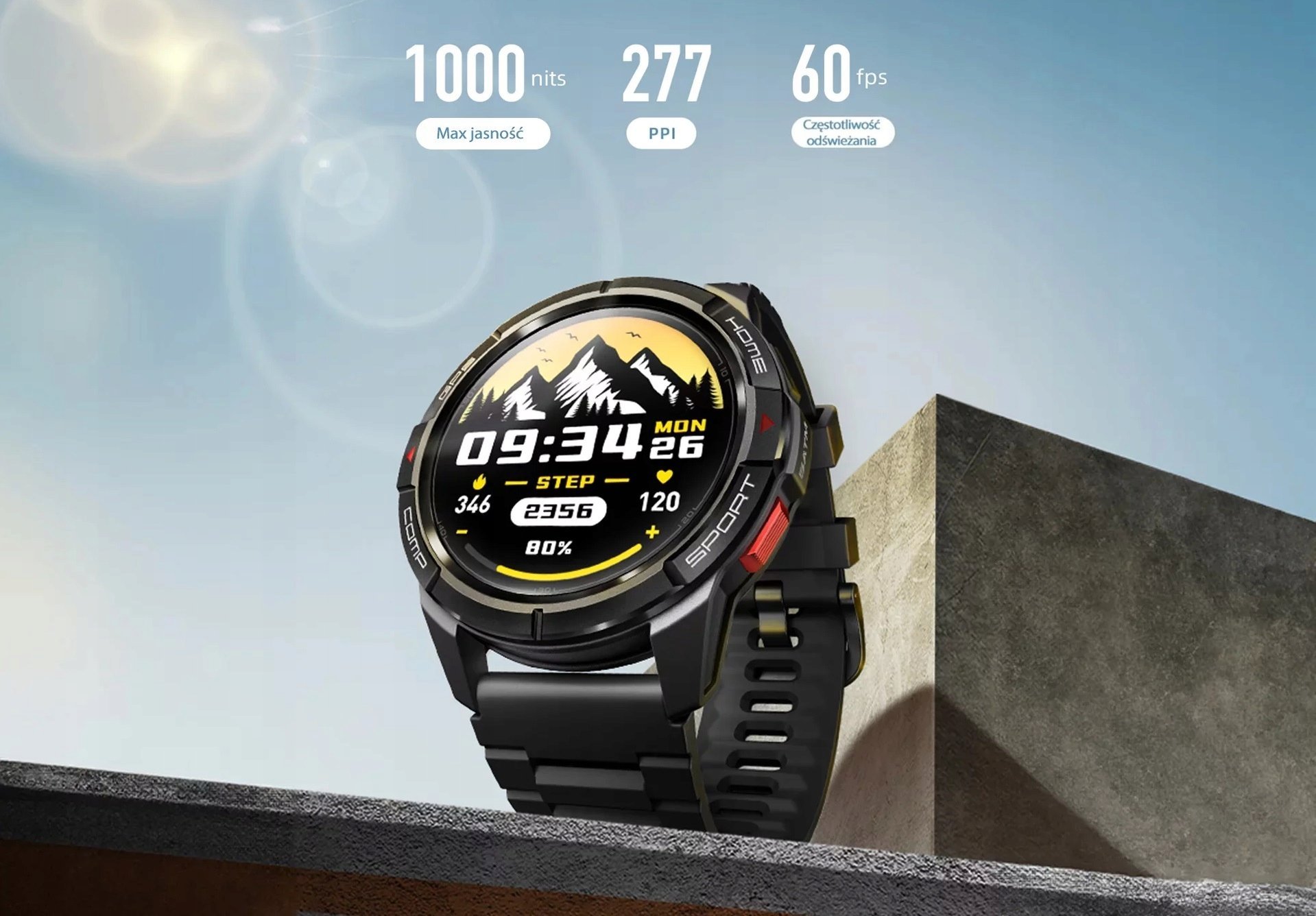 Ora inteligjente Mibro GS Active, 1.3" AMOLED, 5ATM, portokalli