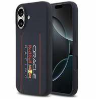 Kopertinë telefoni Red Bull MagSafe për iPhone 17, silikoni, logo vertikale, blu navy