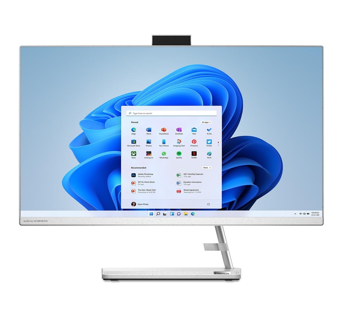 Kompjuter All-in-One Lenovo IdeaCentre 3, 27", Intel Core i3, 8GB RAM, 512GB SSD, i bardhë