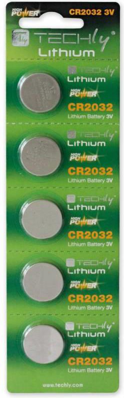 Bateri Techly High Energy CR2032, 5 copë