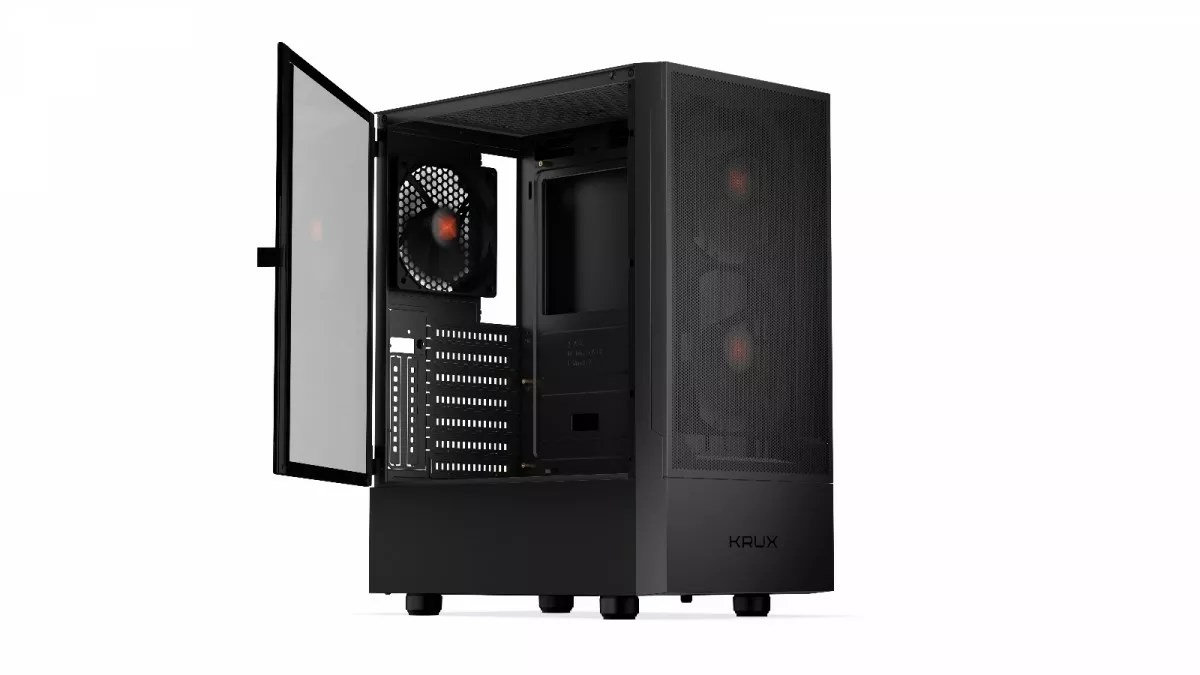 Kornizë kompjuteri Krux Nadir KRXD007, ATX, panel xhami i temperuar, e zezë
