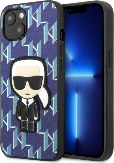 Mbështjellës telefoni Karl Lagerfeld KLHCP13SPMNIKBL, për iPhone 13 mini, hardcase, blu