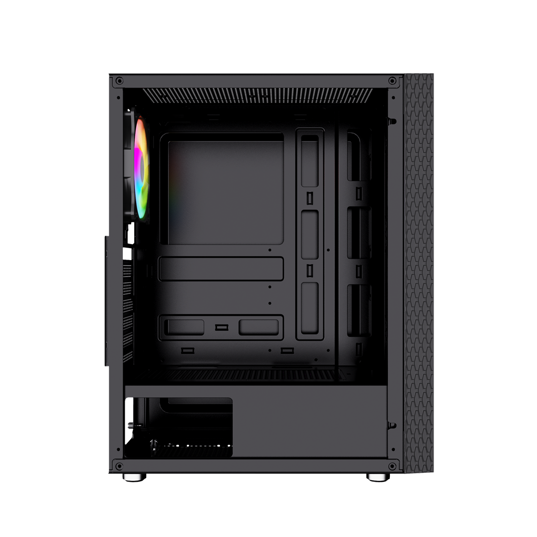 Kuti kompjuteri Gembird Fornax 2500, Mid Tower ATX, panel xhami, e zezë