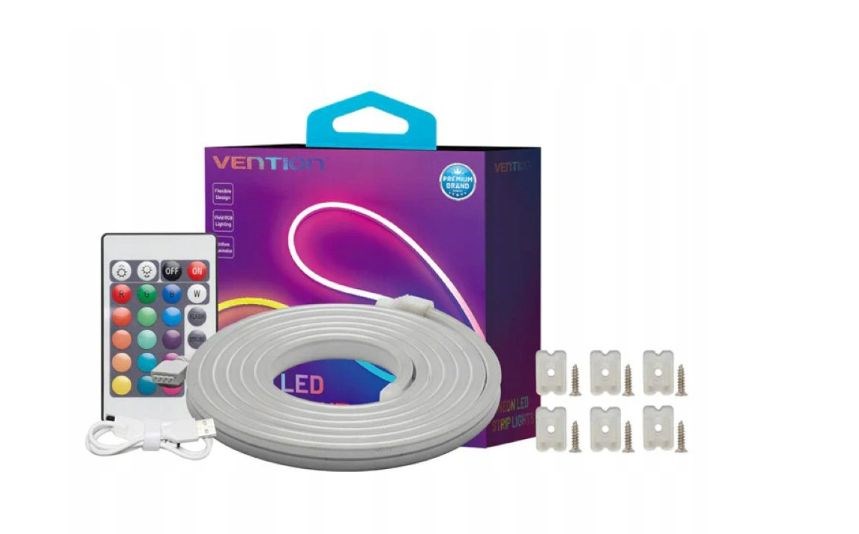 LED лента Vention PAEWJ EU, 5m, RGB, повеќебојна