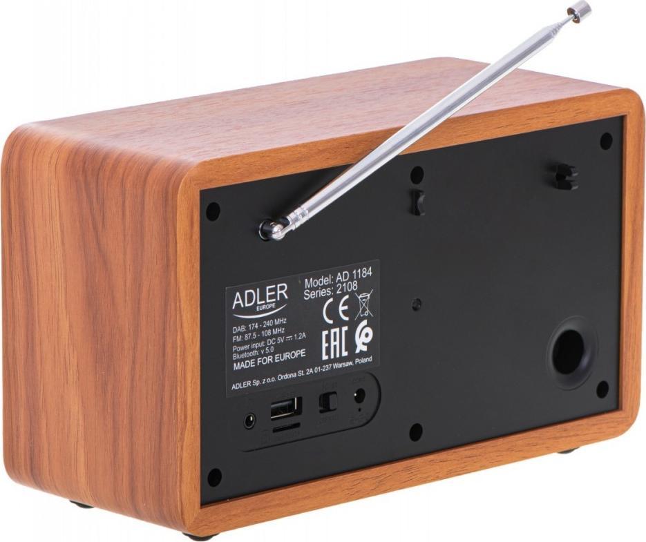Radio Adler AD 1184, DAB+, Bluetooth, dru kafe
