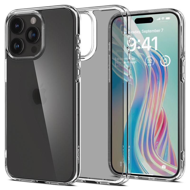 Mbështjellëse për iPhone 15 Pro Max Spigen Ultra Hybrid, transparente