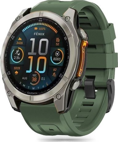 Силиконска нараквица Tech-Protect за Garmin Fenix 5S 5S Plus 6S 6S Pro 7S 8 43mm, воена зелена