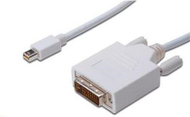 Kabllo PremiumCord DisplayPort Mini - kabllo DVI-D, 2m, e bardhë