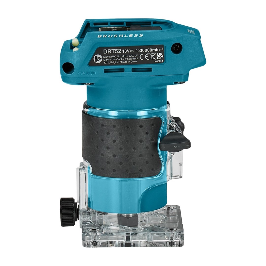 Frezë trimmer pa kabllo Makita DRT52 18V LXT, brushless, 1/4", pa bateri