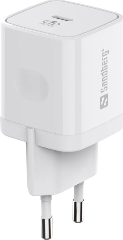 Karikues muri Sandberg 441-42, 1x USB-C PD, 20W, i bardhë