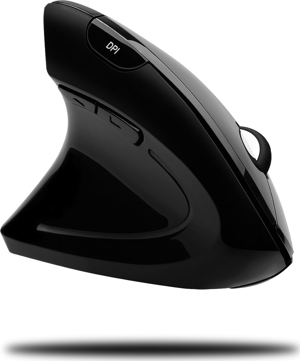 Maus wireless Adesso IMouse E90, vertikal për mëngjarash, 1600 dpi, i zi