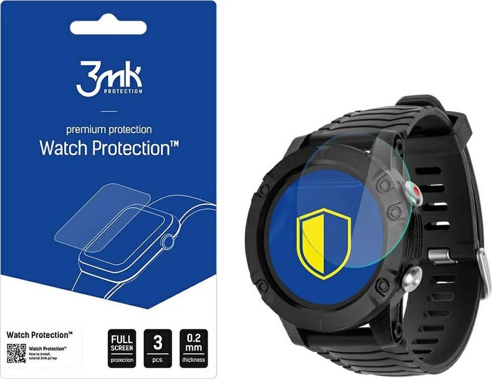Mbrojtëse ekrani Watch Protection Kruger&amp;Matz Activity, xham hibrid 0.2mm, set 3 copë, transparente