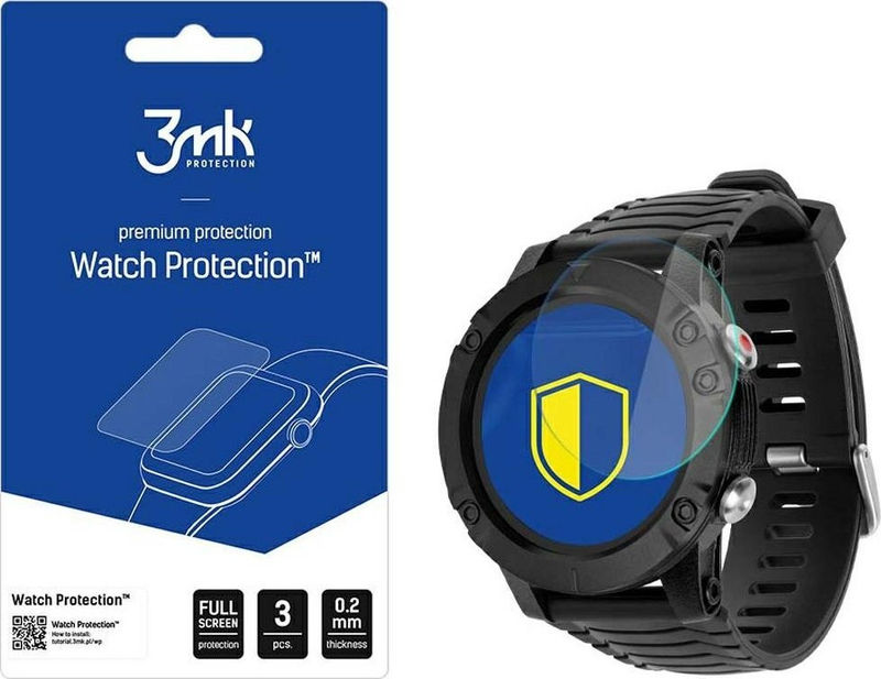 Mbrojtëse ekrani Watch Protection Kruger&Matz Activity, xham hibrid 0.2mm, set 3 copë, transparente